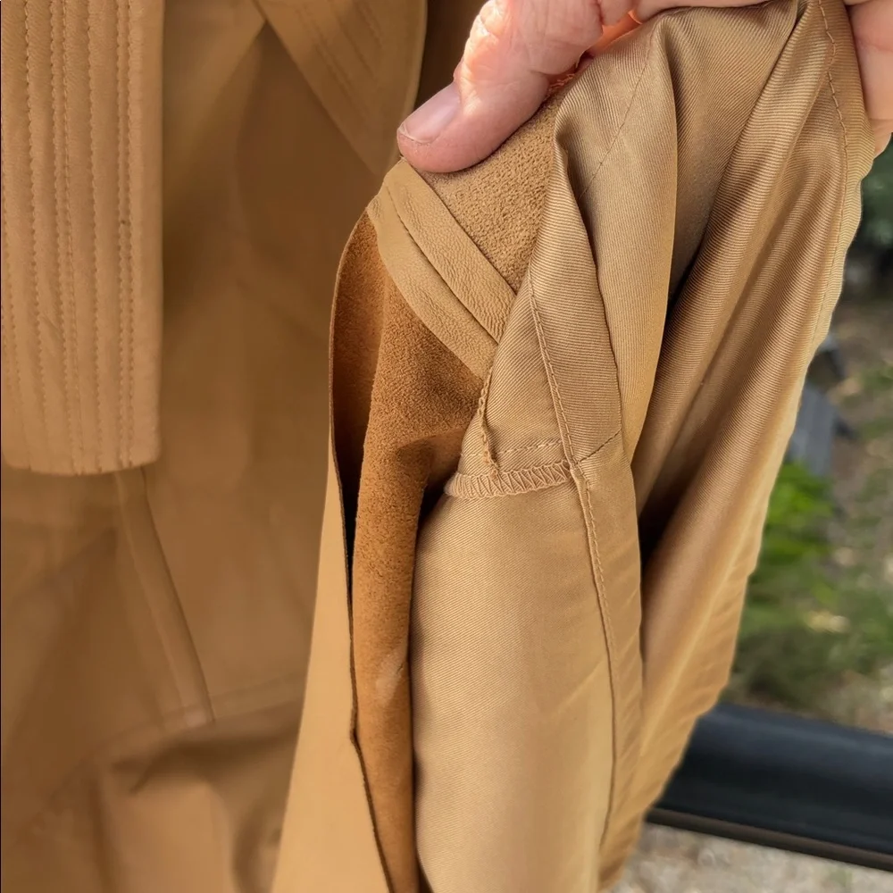 Vince Camel Tie-Belt Midi Skirt in leather - Picture 3 of 5